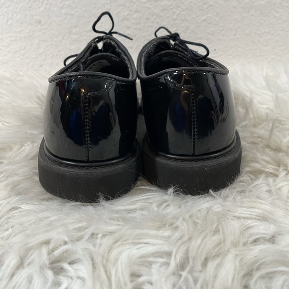 BATES LITES High Gloss Patent Leather Black Oxford Military Dress Shoes Size 8.5 - Picture 6 of 12